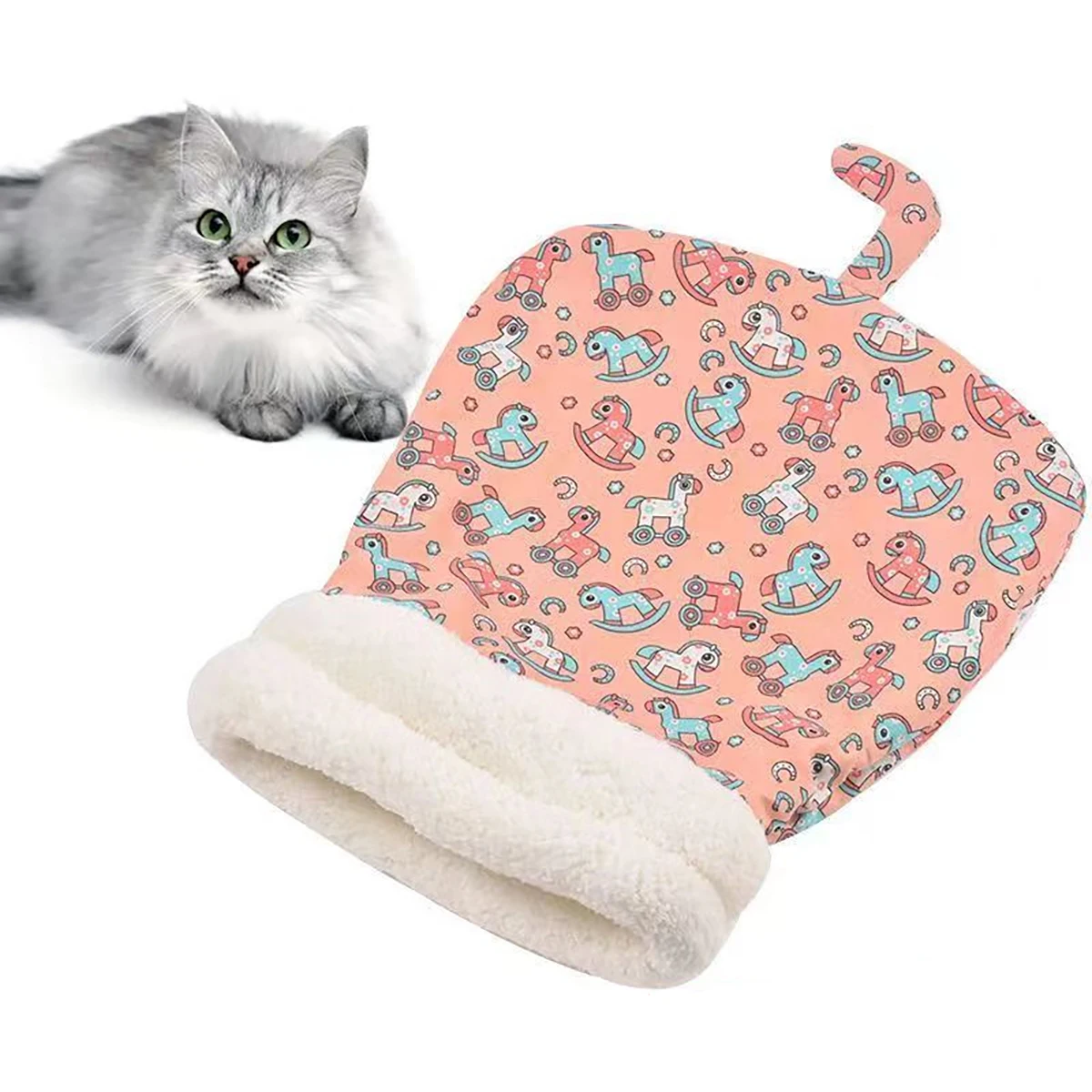 Saco de Dormir para Gatos e Filhotes Macio com Capa Lavável - Imagem 3