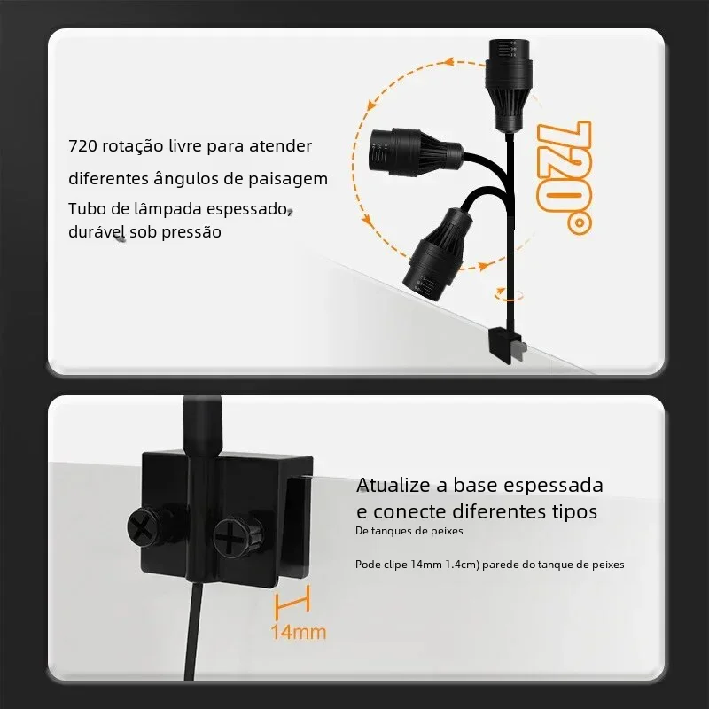 Luminária LED para Aquário 9W com Foco Ajustável e Haste Flexível - Imagem 5