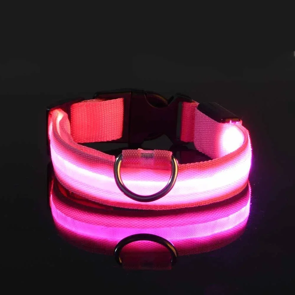 Coleira de Nylon para Cães com LED para Passeios Noturnos - Imagem 5
