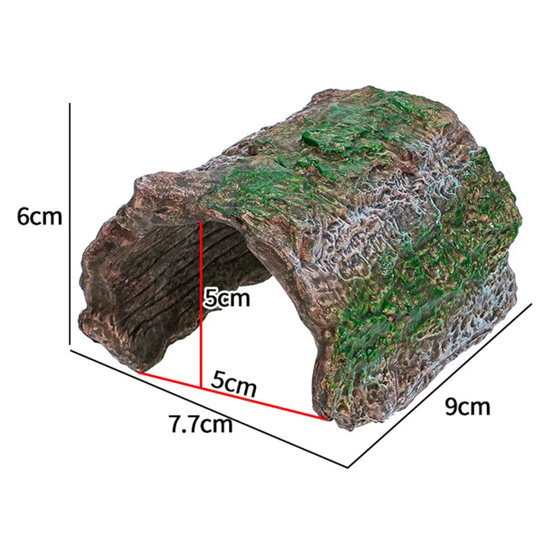 Esconderijo para Répteis de Resina Marrom Escuro 9x7,7x6 cm para Terrário - Imagem 2