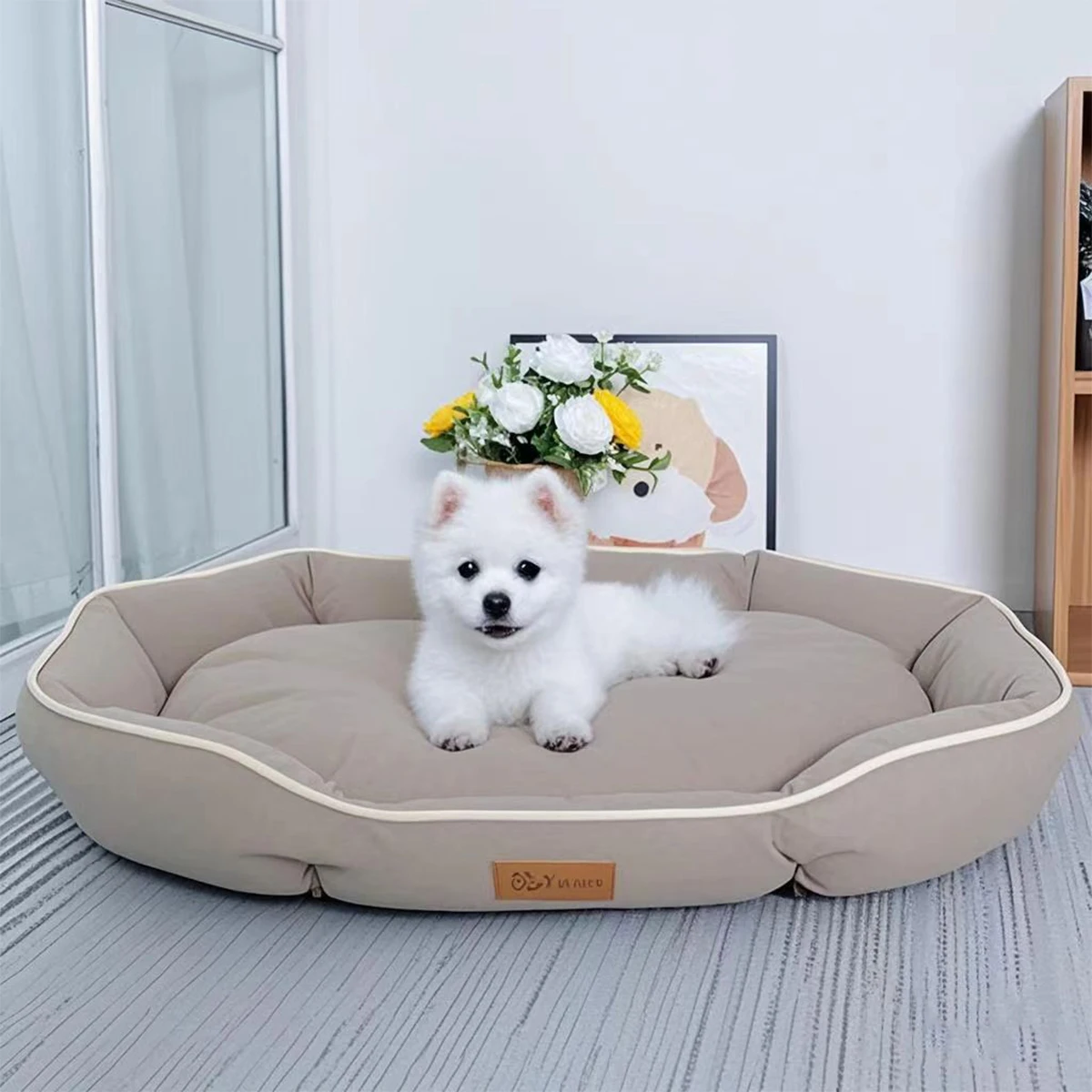 Cama Sofá para Cães e Gatos de Pelúcia com Base Antiderrapante - Imagem 4