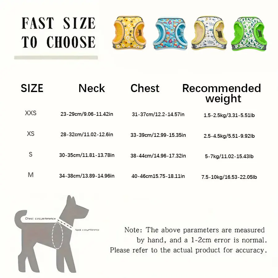 Conjunto Coleira e Guia para Cães com Malha Respirável Tamanho M - Imagem 6
