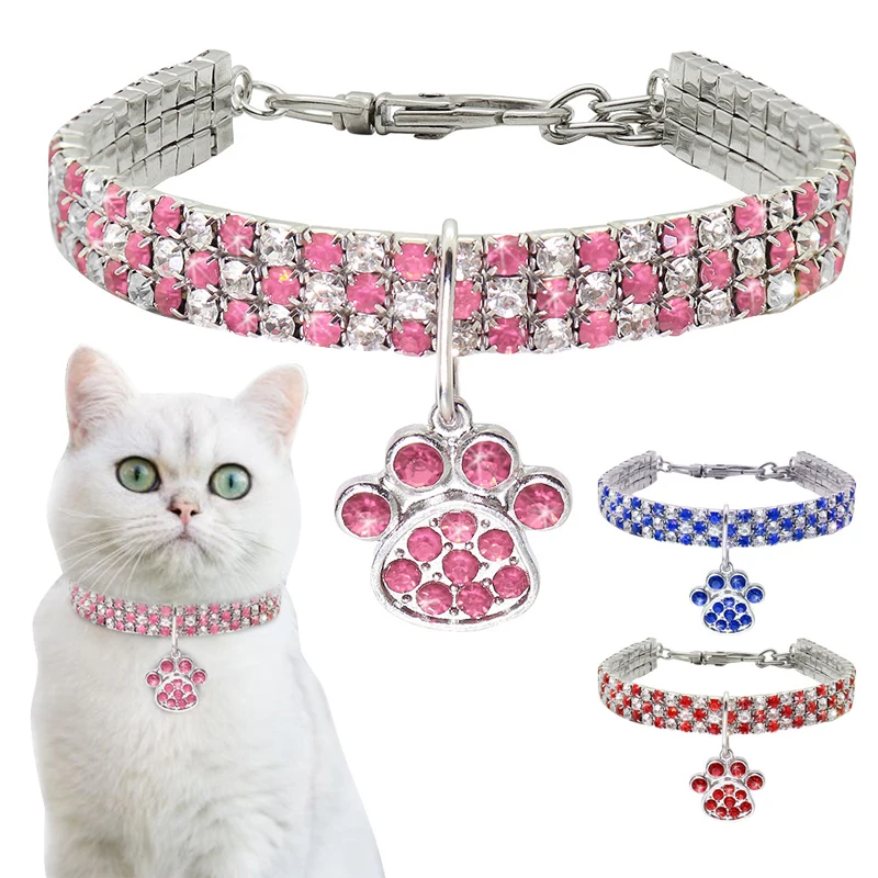 Colar para Gatos e Cães Pequenos de Strass Ajustável - Image 2