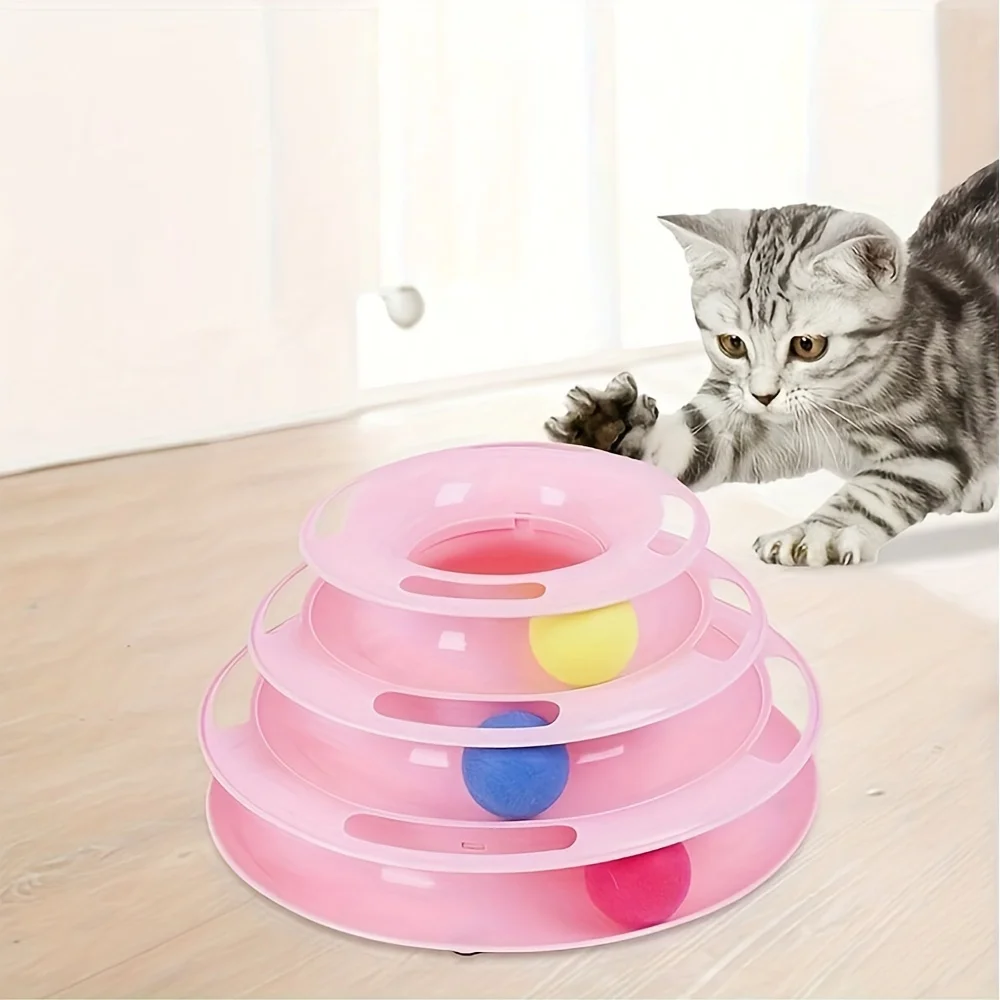 Torre de Brinquedo Interativa para Gatos com 3 Camadas - Imagem 2
