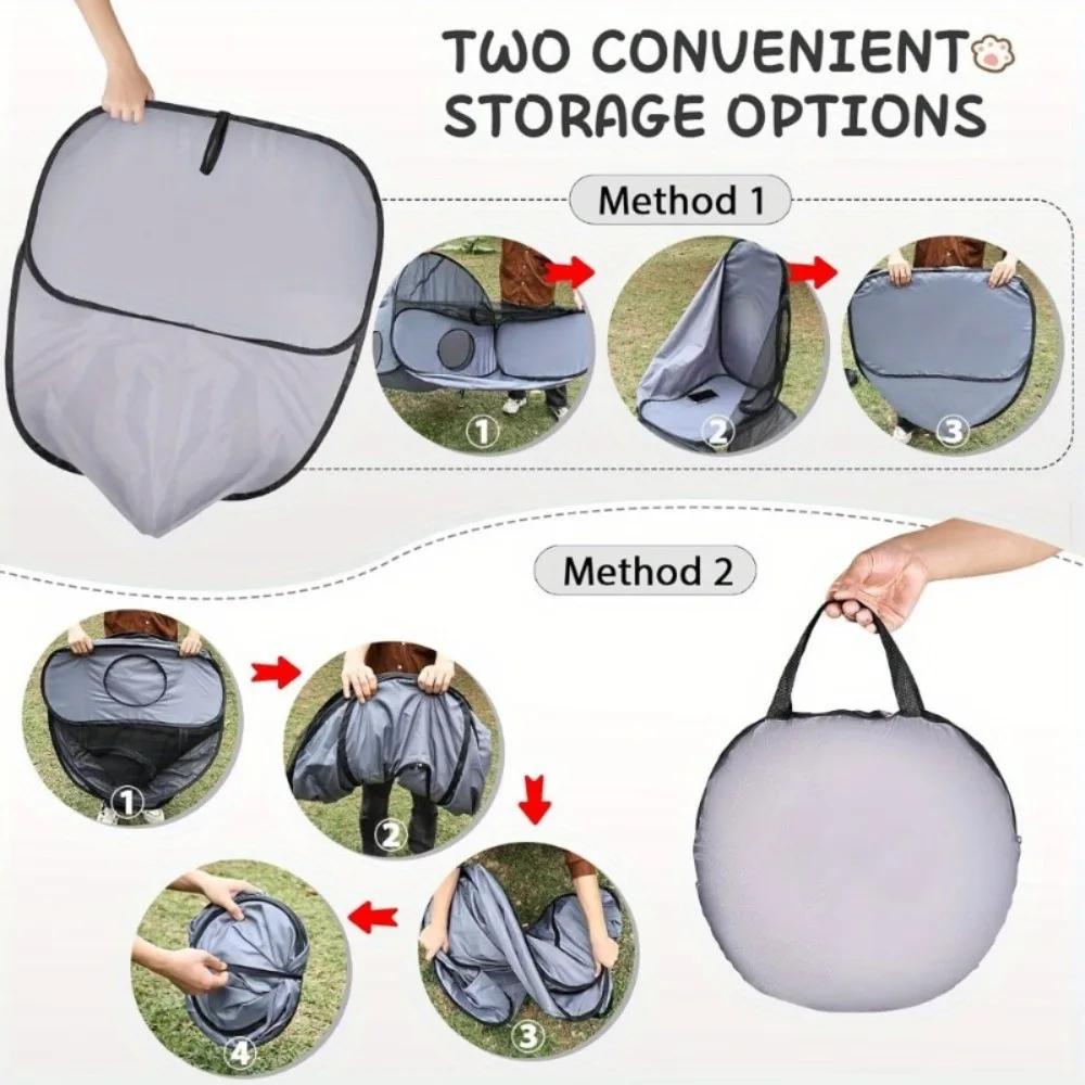 Tenda Dobrável para Gatos com Túnel 160x80x75cm para Gatos e Cães Pequenos - Imagem 2