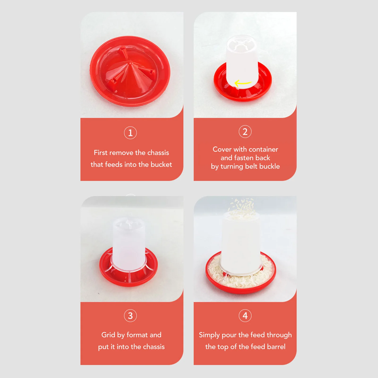 Kit Alimentador e Bebedouro para Aves com Manga Rotativa - Image 4