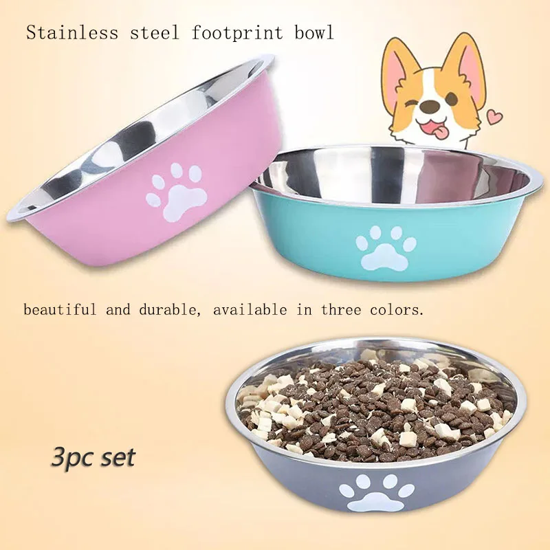 Tigela de Aço Inoxidável para Cães e Gatos com Base Antiderrapante - Imagem 2