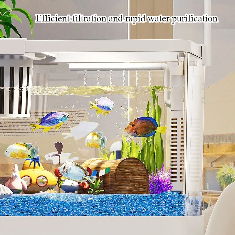 Aquário Tanque para Peixes Dourados Transparente para Mesa - Imagem 2