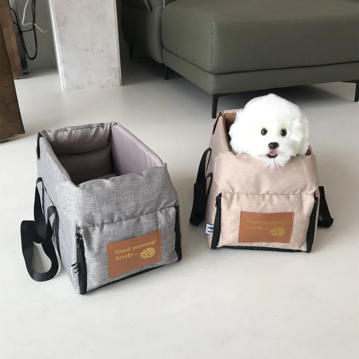 Assento de Carro para Cães e Gatos Pequenos Portátil Lavável - Imagem 2