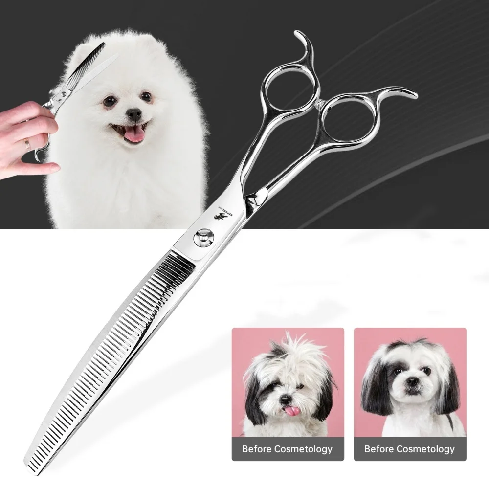 Tesoura Curva para Tosa de Cães Aço Inoxidável 7 pol. - Imagem 2