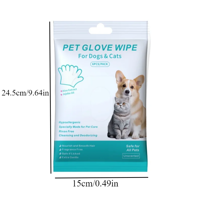 Luvas de Limpeza Descartáveis para Cães e Gatos Sem Enxágue - Image 6