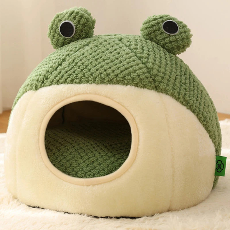 Cama Toca para Cães e Gatos de Pelúcia Formato Sapo 40x40x20 cm - Imagem 6