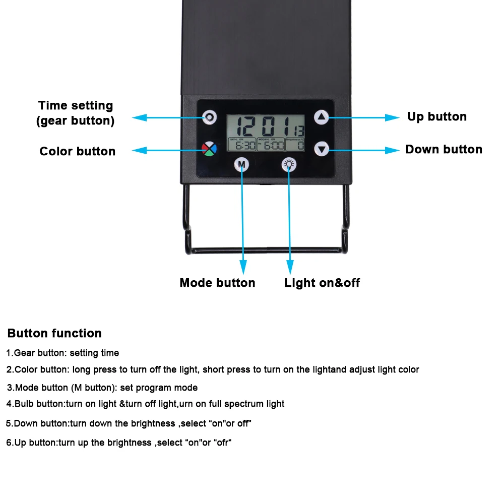 Iluminação LED para Aquário Full Spectrum 75-90cm IP68 - Imagem 4