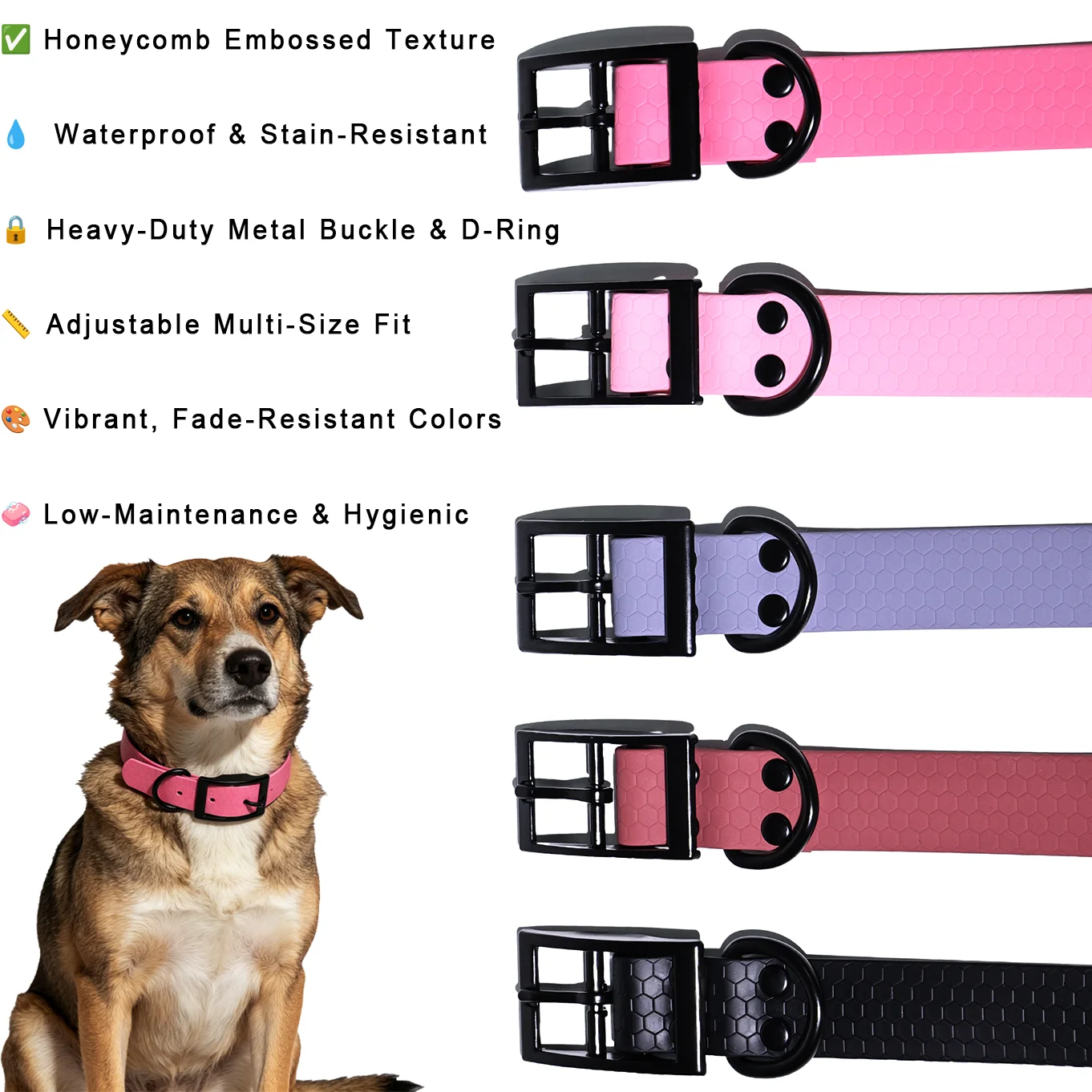 Coleira para Cães de PVC Ajustável e Fácil de Limpar - Imagem 4