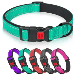 coleira ajustável para cães com neoprene