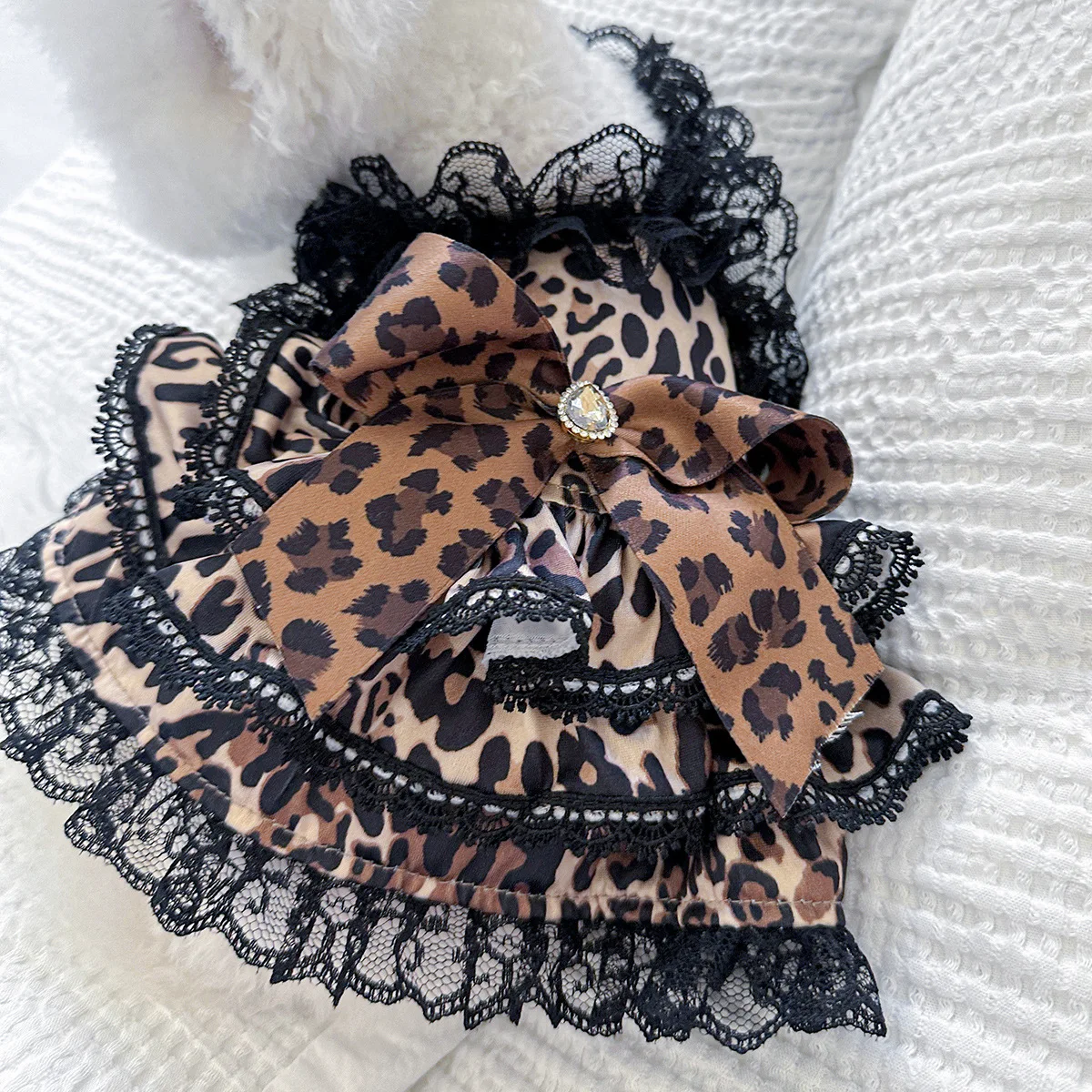 Vestido Leopardo para Cães e Gatos Pequenos de Verão - Image 3