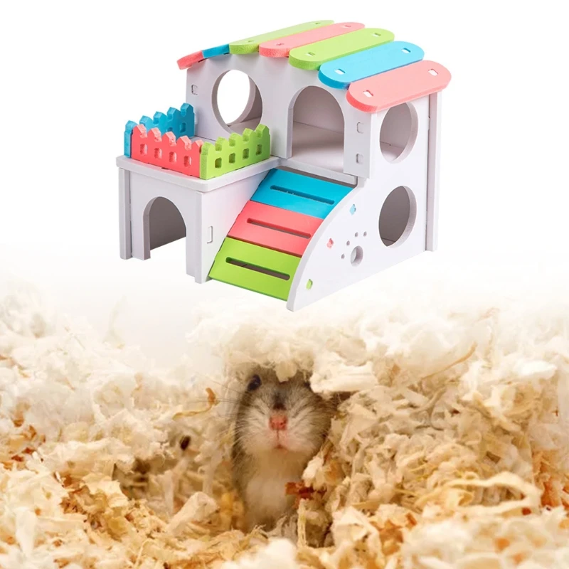 Casa Plástica para Hamster Colorida 13x14,5x13,5 cm para Brincar e Esconder - Imagem 3