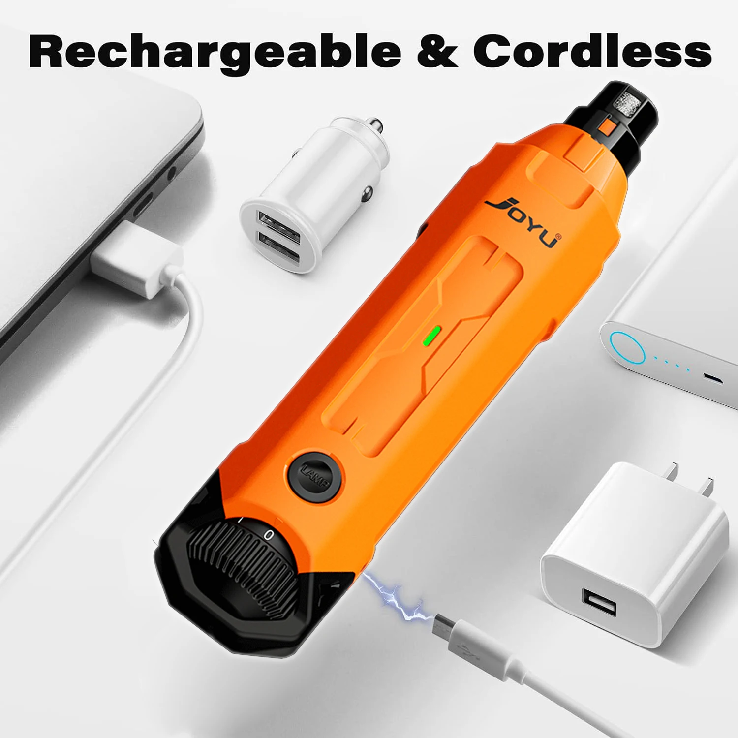 Aparador de Unhas Elétrico para Cães Recarregável USB 6 Velocidades - Imagem 6