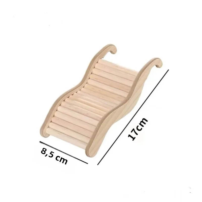 Escada Ondulada de Madeira para Hamster 17 cm - Diversão Ecológica - Image 5