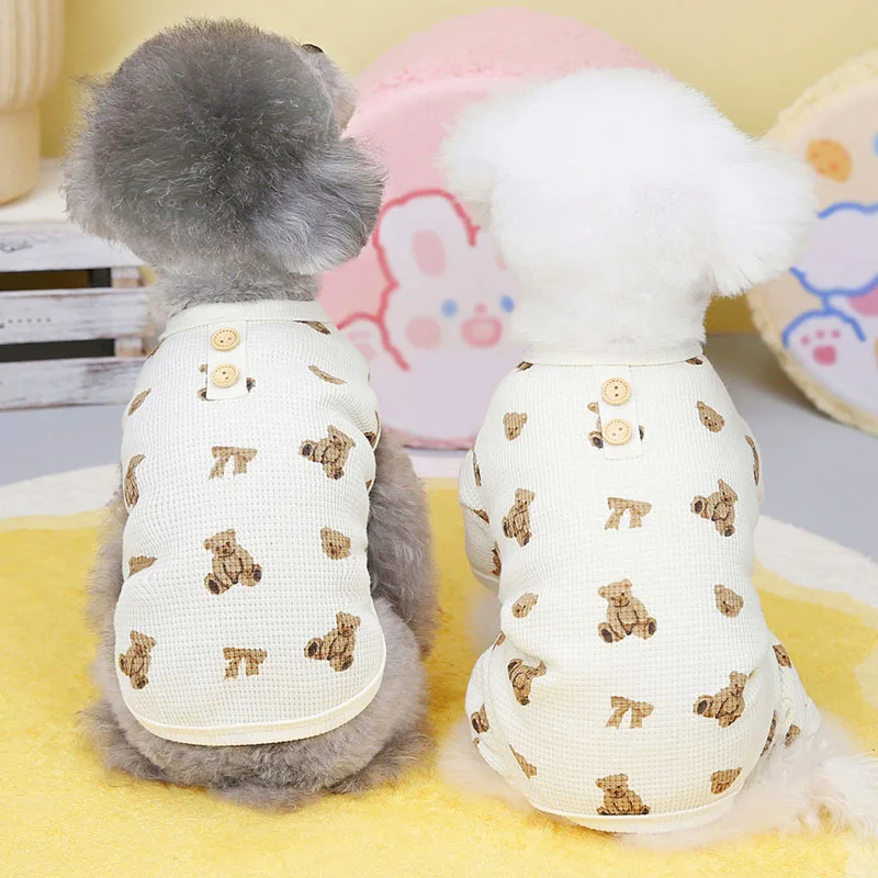 Pijama Sem Mangas para Cães e Gatos de Poliéster com Estampa Animal - Imagem 5