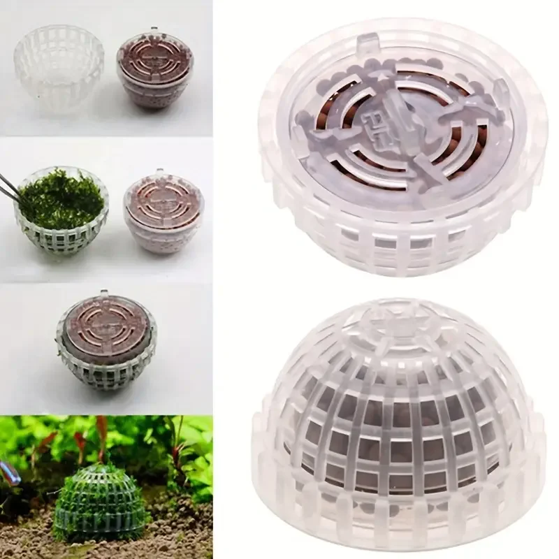 Filtro de Bola de Musgo para Aquário de Plástico Transparente com Estrutura Rosqueada - Imagem 4
