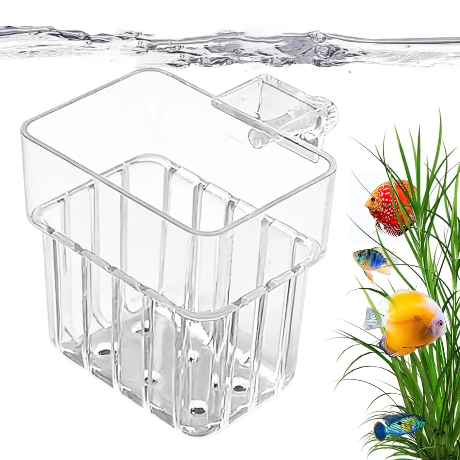 Suporte para Plantas de Aquário Transparente PP com Grade Respirável - Imagem 3