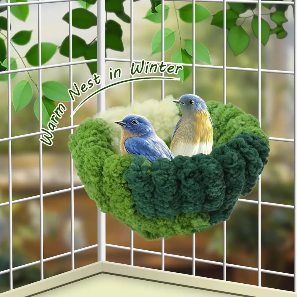 Ninho de Pelúcia Suspenso para Pássaros e Hamsters com Fixação na Gaiola - Imagem 5