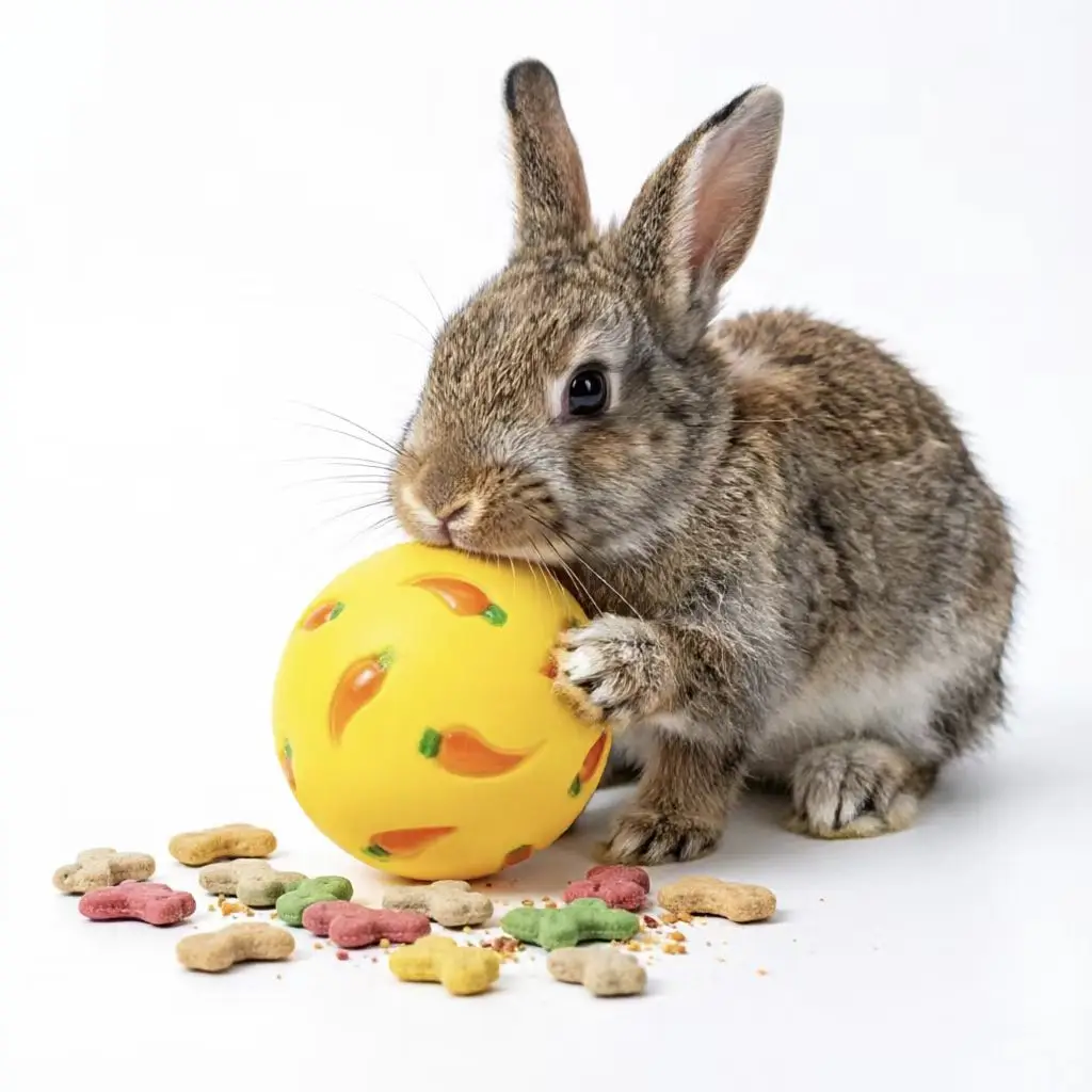 Bola Dispensadora para Coelhos e Roedores com Dispensa de Comida - Imagem 2