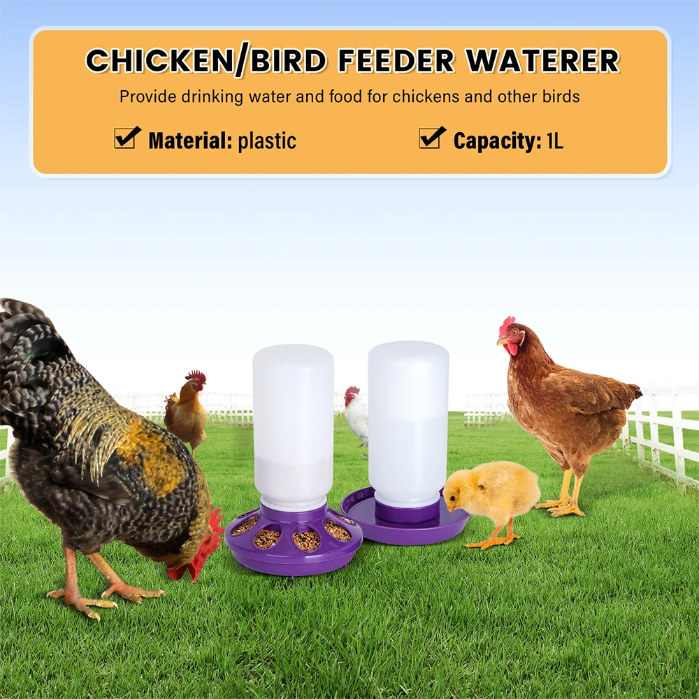 Bebedouro Automático para Aves 1L Balde para Água Fresca - Imagem 6