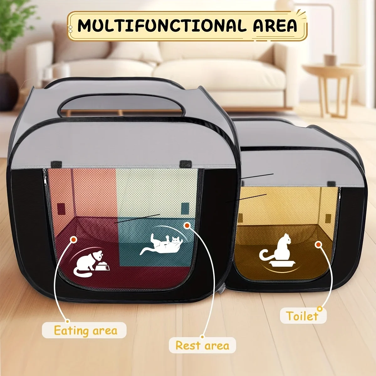 Gabinete para Gatos Portátil para Área Externa Grande - Imagem 6