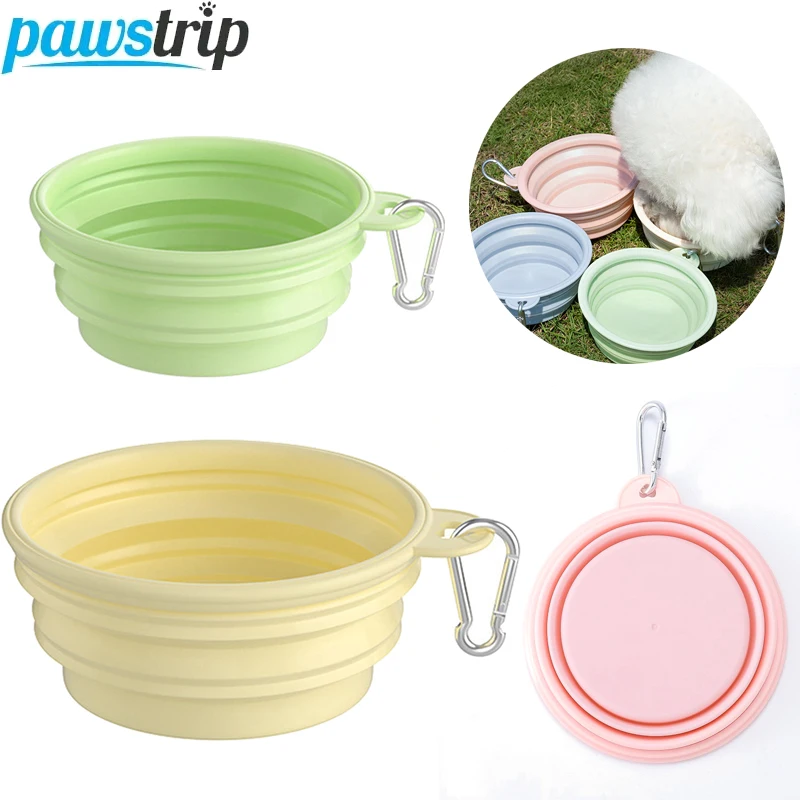 tigela dobrável de silicone para cães e gatos