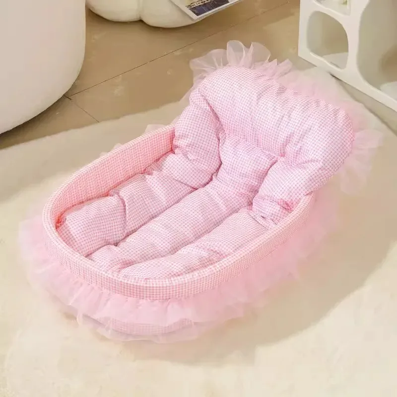 Cama Casinha para Cães e Gatos Macaron Ninho Quatro Estações - Imagem 4