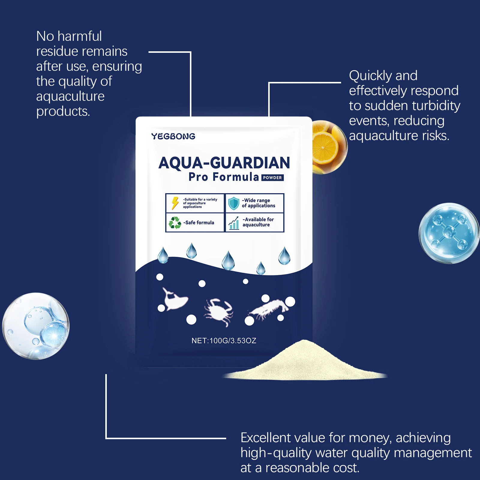 Pó Clarificador de Água Aqua-Guardian 100g para Aquário com Clarificação Rápida - Imagem 6