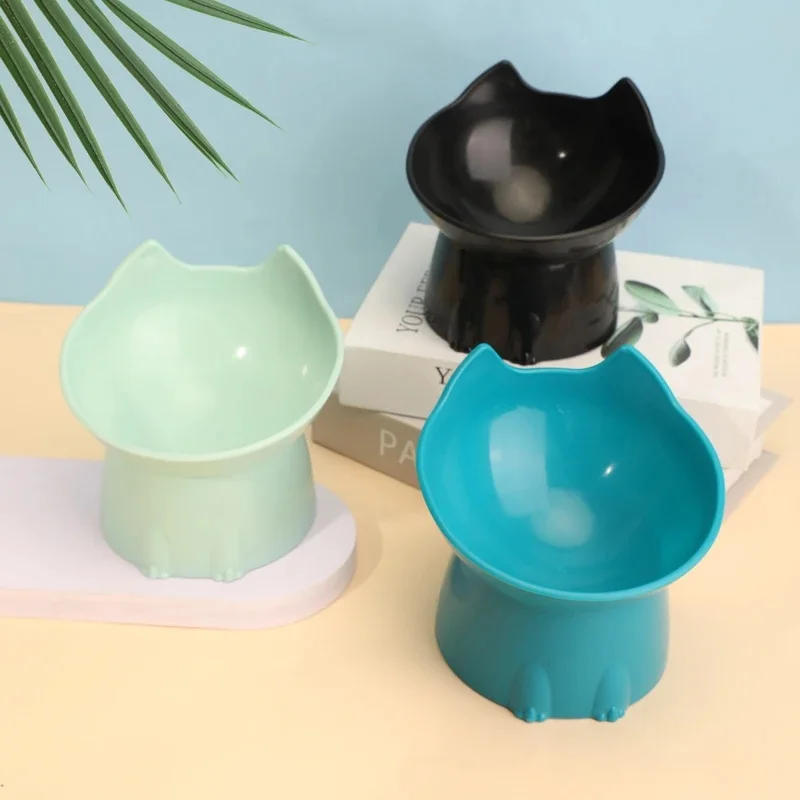 Tigela Elevada para Gatos Antiderrapante com Borda Inclinada - Imagem 5