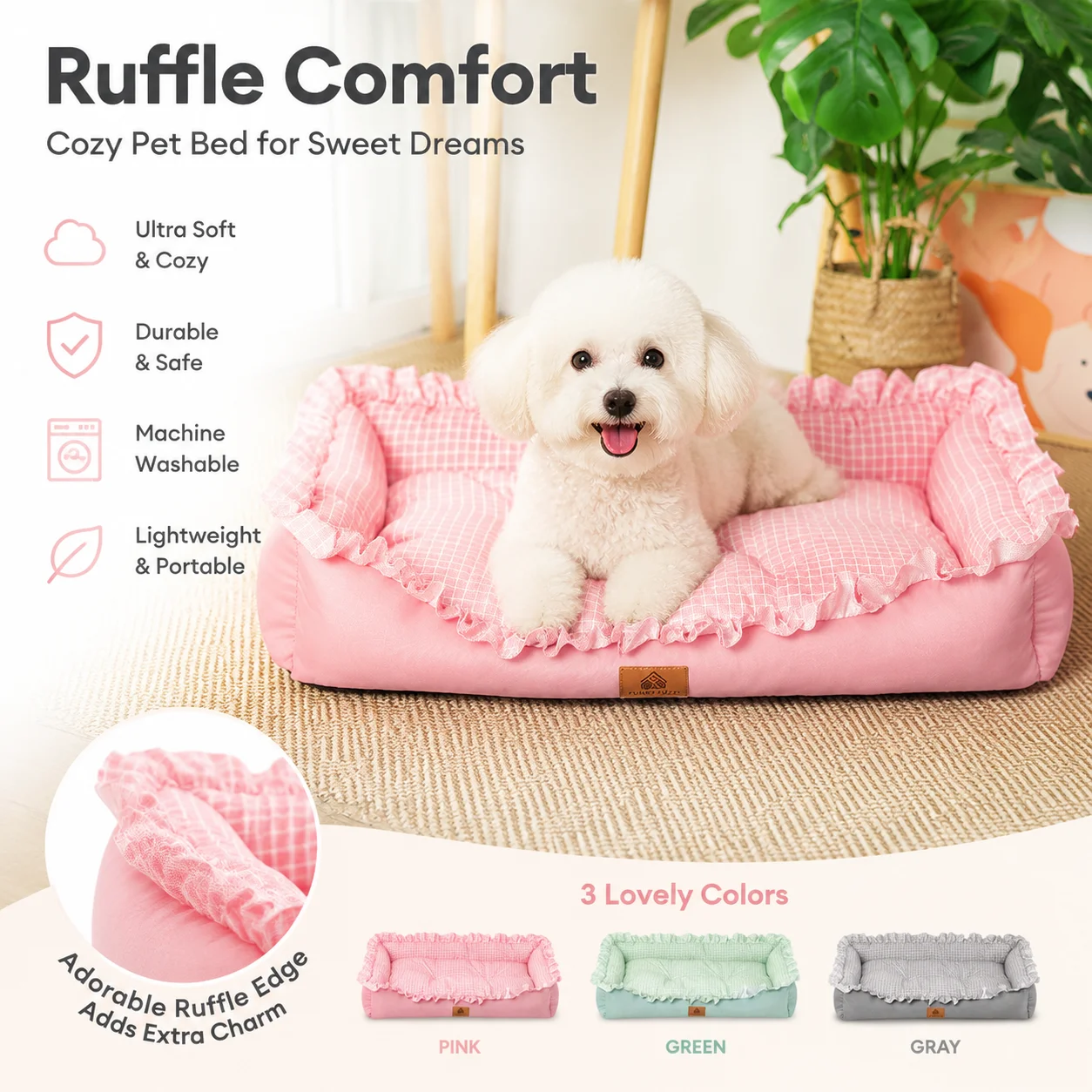 cama sofá para cães e gatos com base antiderrapante