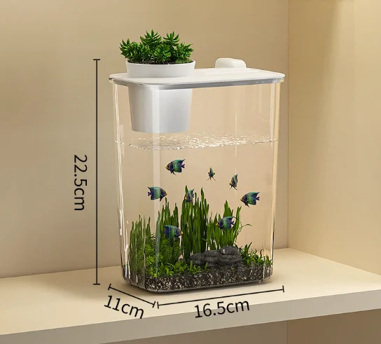 Aquário Pequeno para Tartarugas de Mesa Acrílico com Filtro Integrado - Imagem 6