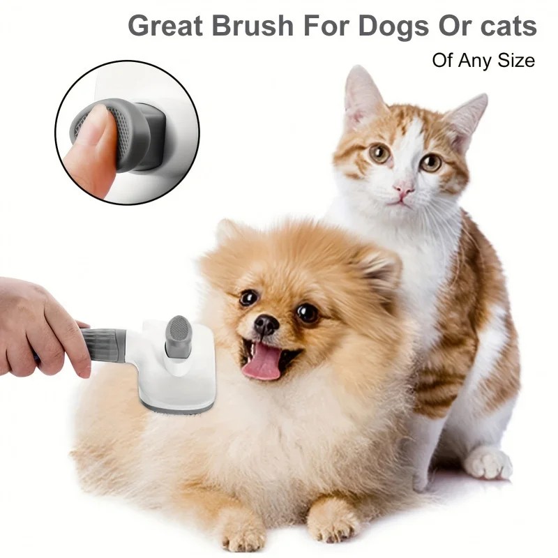 Pente para Cães e Gatos Fácil de Limpar Rosa - Imagem 4