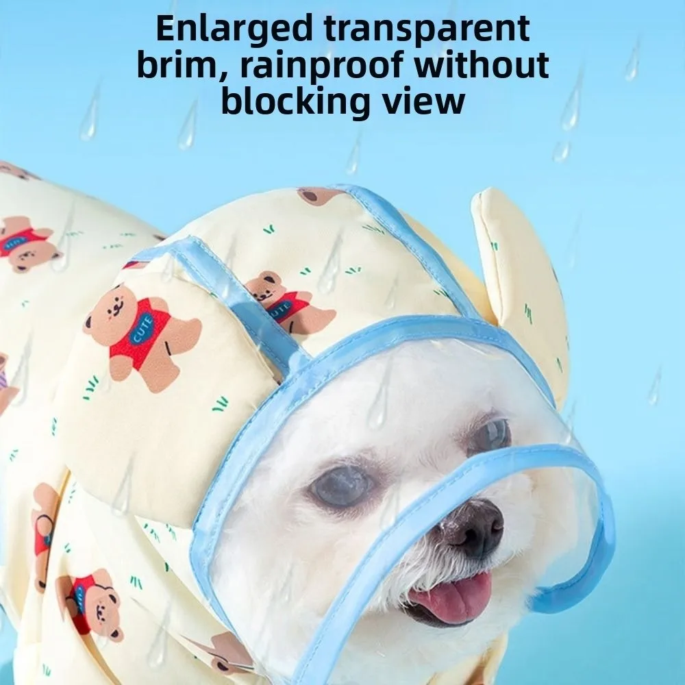 Capa de Chuva para Cães Pequenos com Capuz e Quatro Pernas Ajustável - Image 4