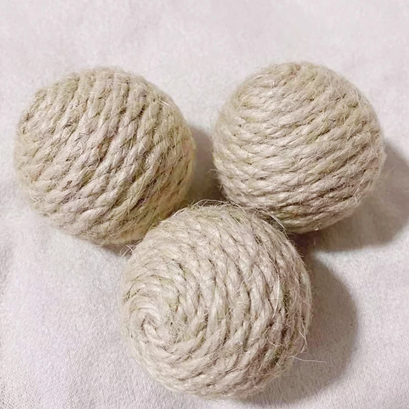 Bola de Sisal para Gatos com Som 4,5 cm 5 unidades - Imagem 2