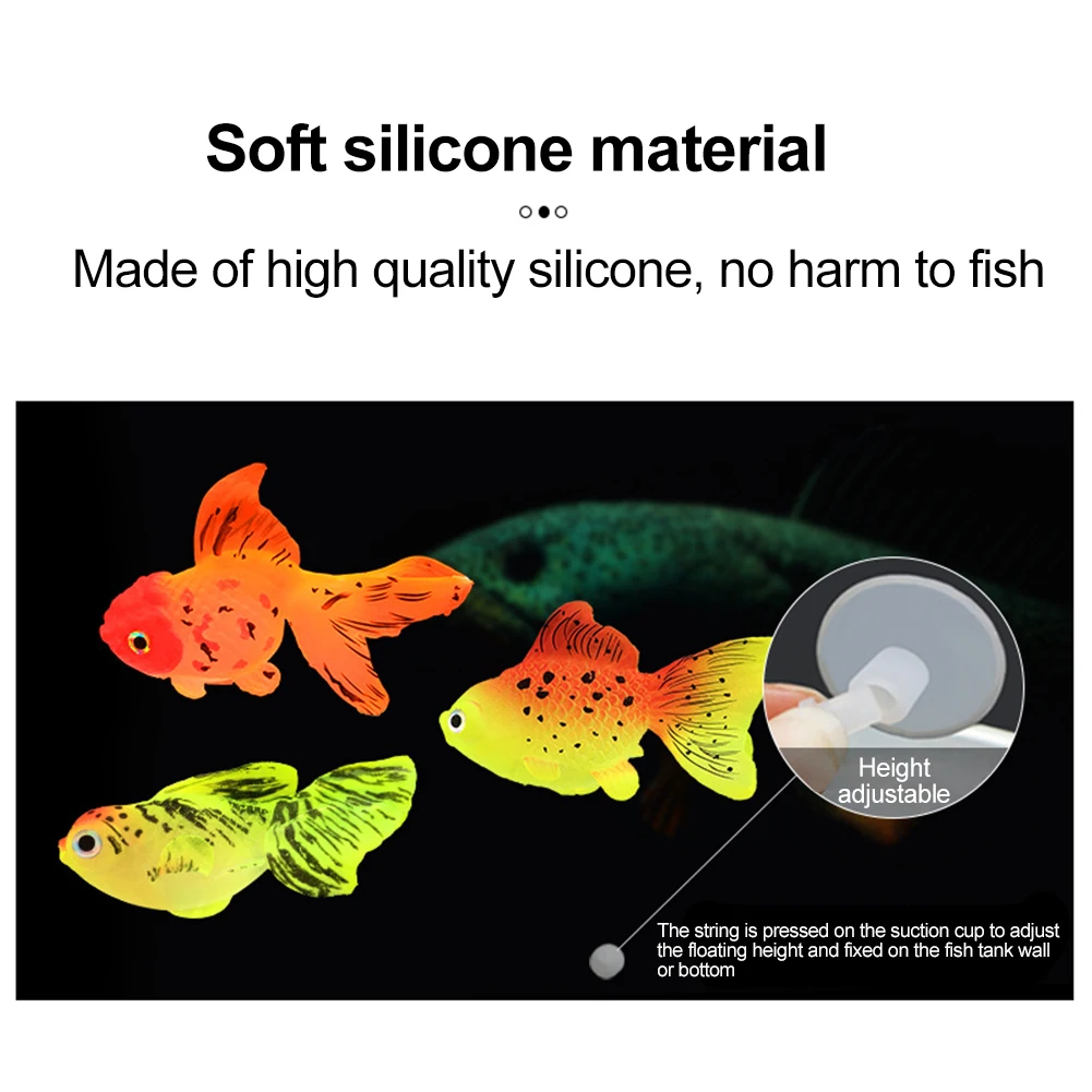 Peixe Artificial para Aquário de Silicone que Brilha no Escuro - Imagem 4