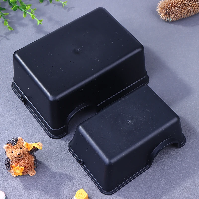 Caverna para Répteis de Plástico Preto e Branco com 2 Tamanhos - Imagem 3