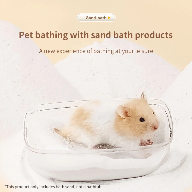 Areia de Banho para Hamster 500g Desodorizante Baixo Pó - Imagem 2