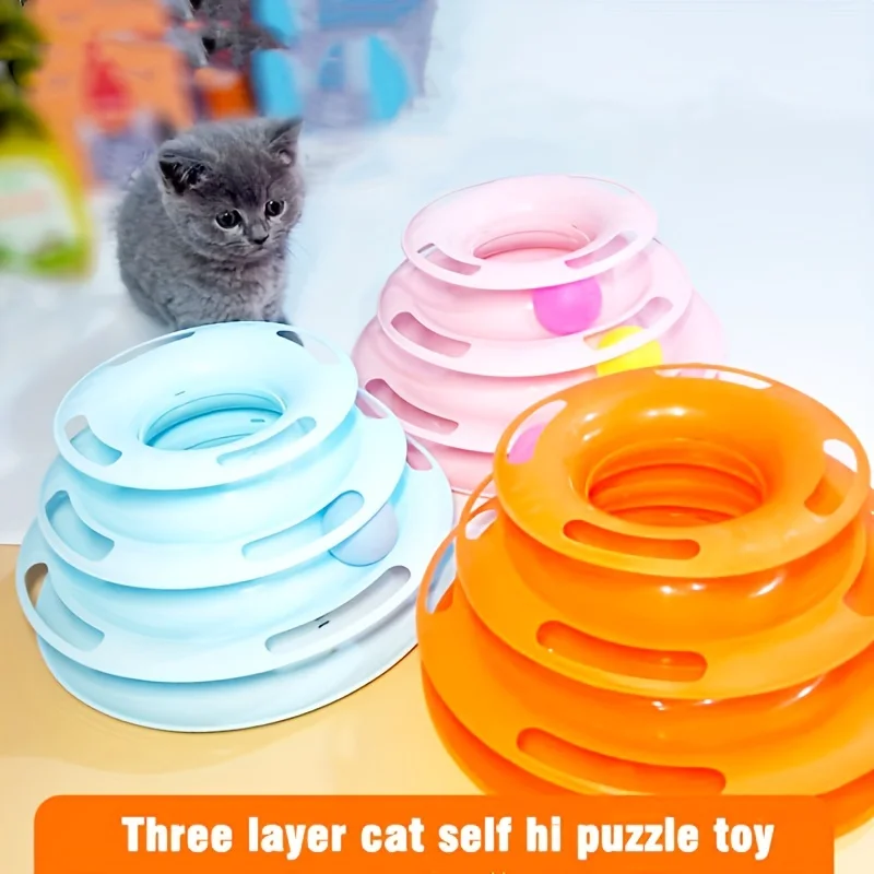 Torre de Brinquedo Interativa para Gatos com 3 Camadas - Imagem 3