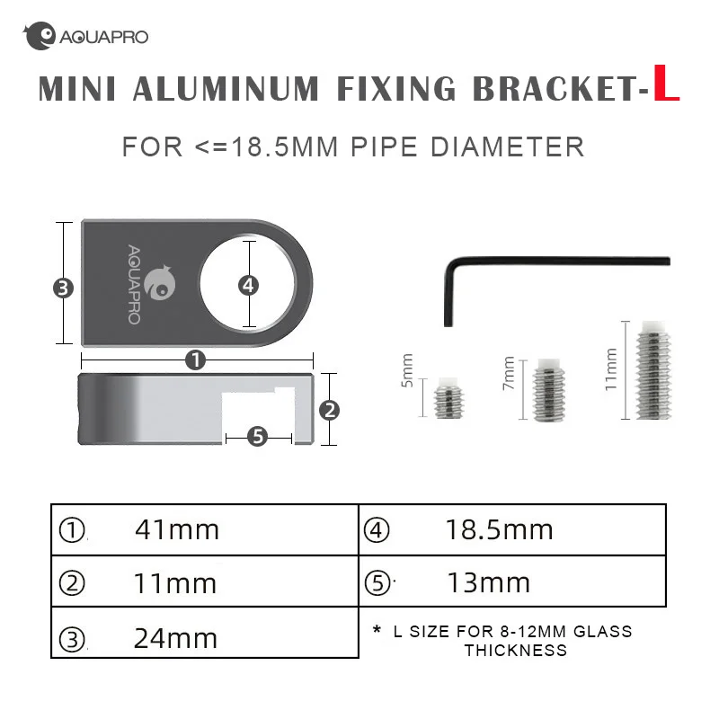 Suporte para Aquário de Alumínio para Vidro de 4 a 12 mm - Imagem 5