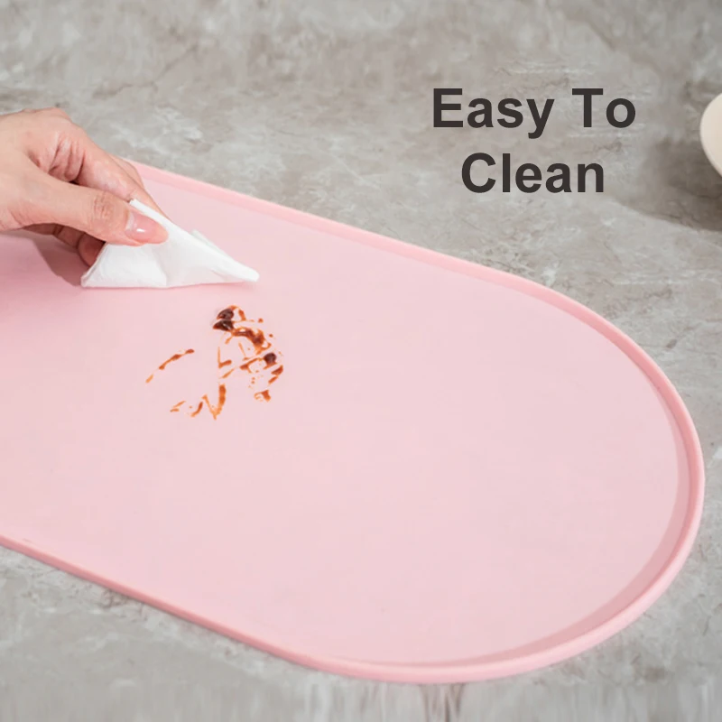 Tapete de Alimentação para Cães e Gatos de Silicone 45.5x24.5cm Impermeável - Imagem 4