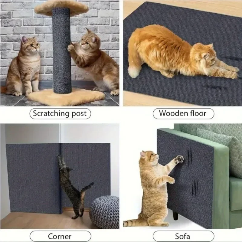 Tapete Arranhador para Gatos Autoadesivo com Corte Fácil - Imagem 4