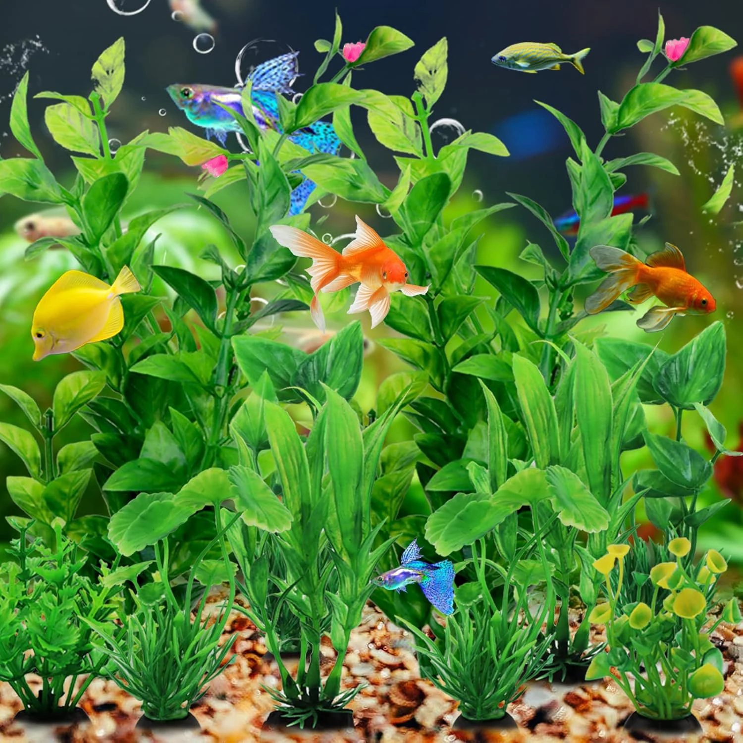 Plantas Artificiais para Aquário, 10 Peças, para Decoração de Tanque - Image 5