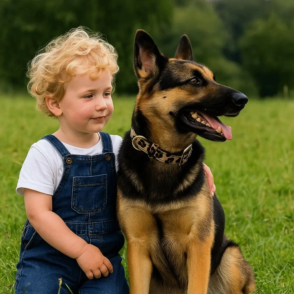 Coleira para Cães de Couro PU com Estampa Ajustável - Imagem 3