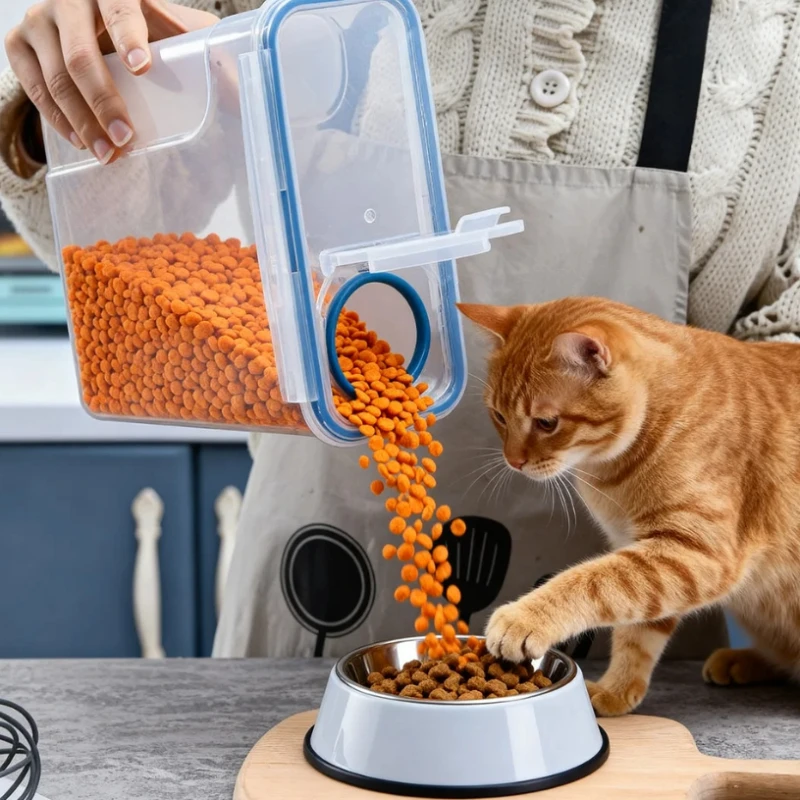 Pote Hermético para Ração de Pets Transparente Livre de BPA - Imagem 4