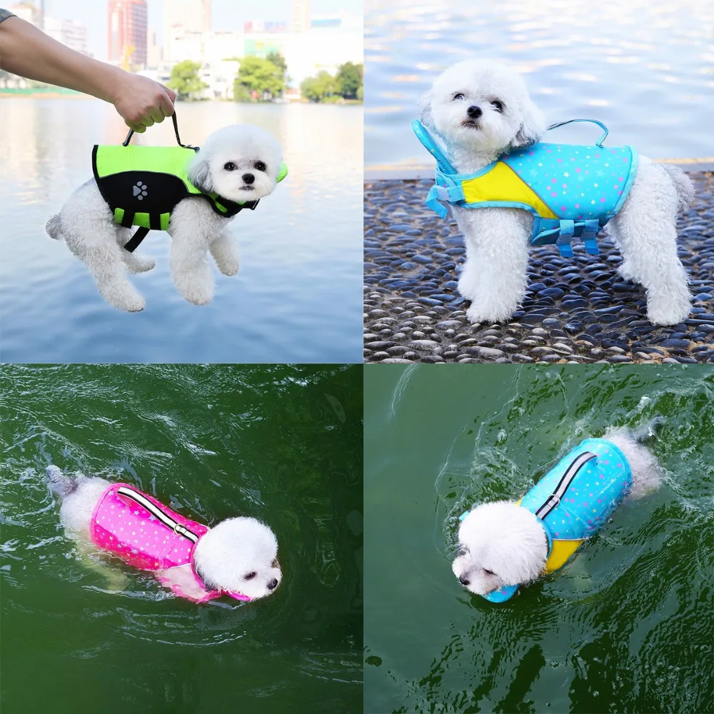 colete salva-vidas para cães com flutuador removível